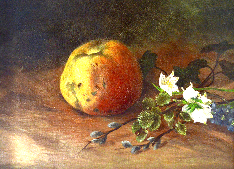 Apfel mit Blumen