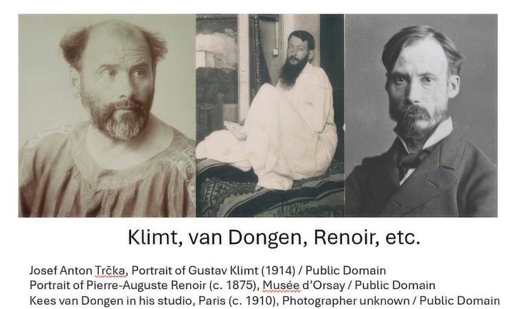 Klimt, van Dongen,Renoir en big Klimt, van Dongen,Renoir en big